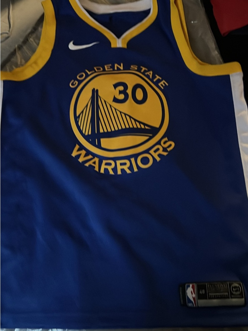 Stephen curry NBA Warriors Blue and Yellow Swingman Jersey